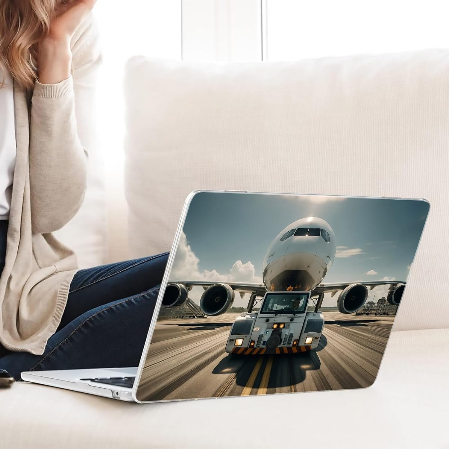 Compatible with MacBook Neo 13-inch, Hard Shell Case with Keyboard Cover and Screen Protector (A3404 A18 Pro chip, 2026 Release) - Airplanes MC21434
