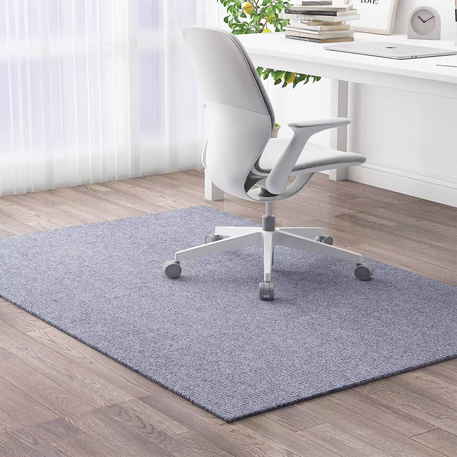Tapis de protection de sol pour chaise de bureau - Bleu - 60 x 90 cm - Durable et protecteur pour chaise de bureau