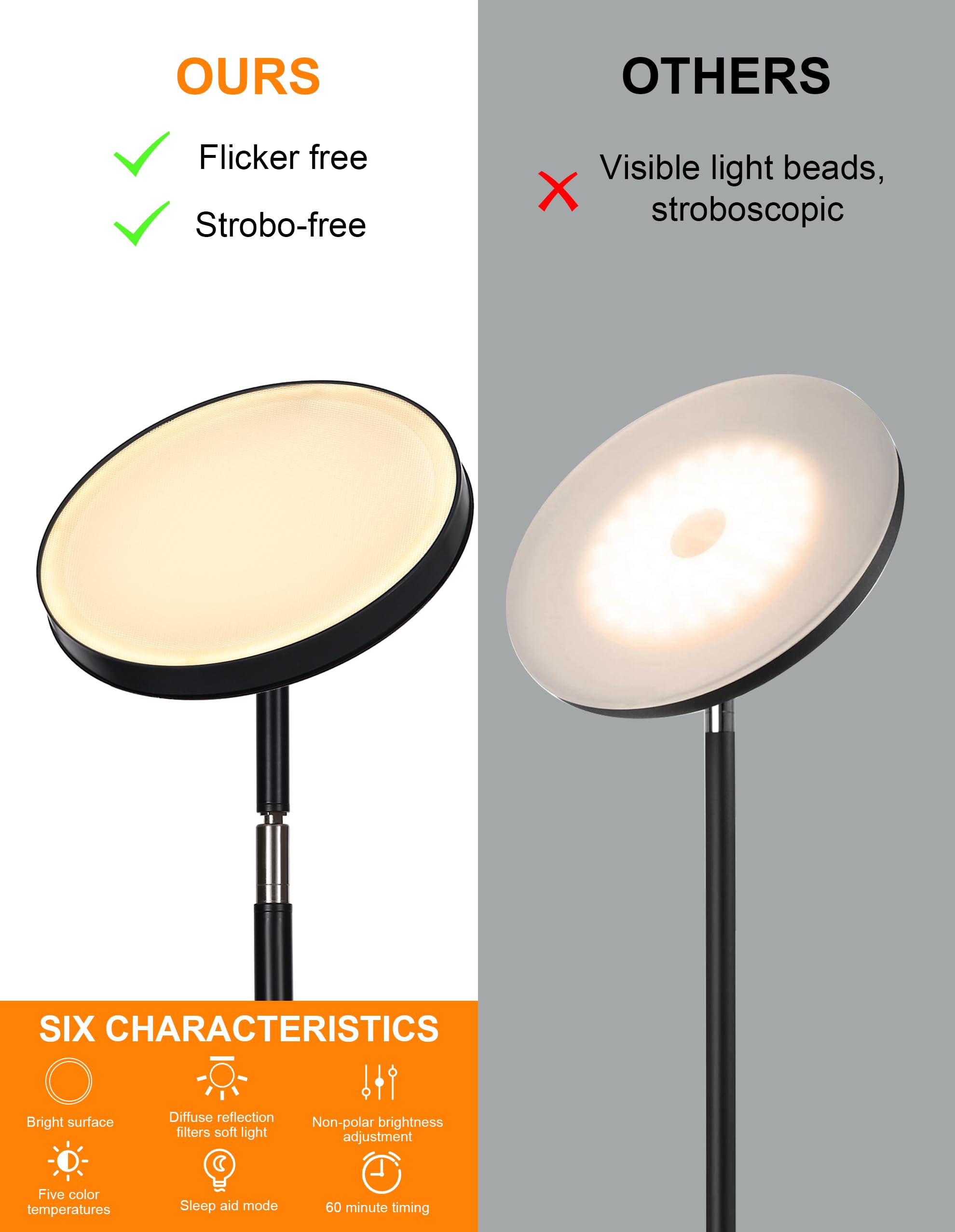 Lampada Da Terra LED RGB Dimmerabile - Control App E Sincronizzazione Musica - Foto 9