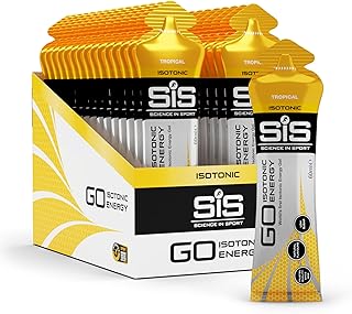 Science In Sport GO Isotonic Energy Gels | 22g Carbohydrates | Low Sugar | Easily Digestible | Gluten Free | No Water Needed | Running Gels | Tropical Flavour | 30 Pack