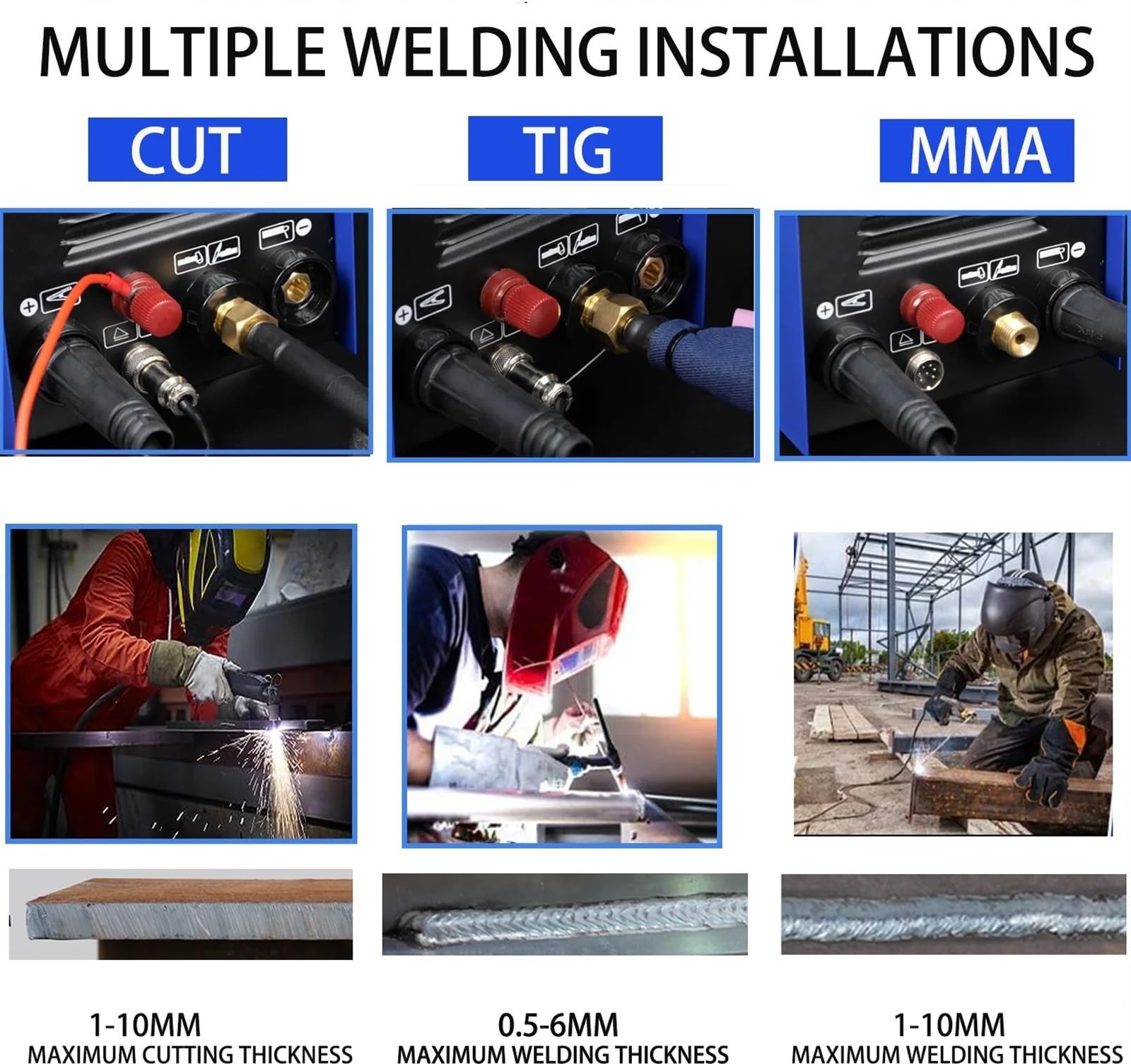 Przecinarka plazmowa, 4 w 1 przecinarka plazmowa spawarka TIG 520TSCP falownik DC MMA IGBT impulsowa CNC do metalu 16MM CUT