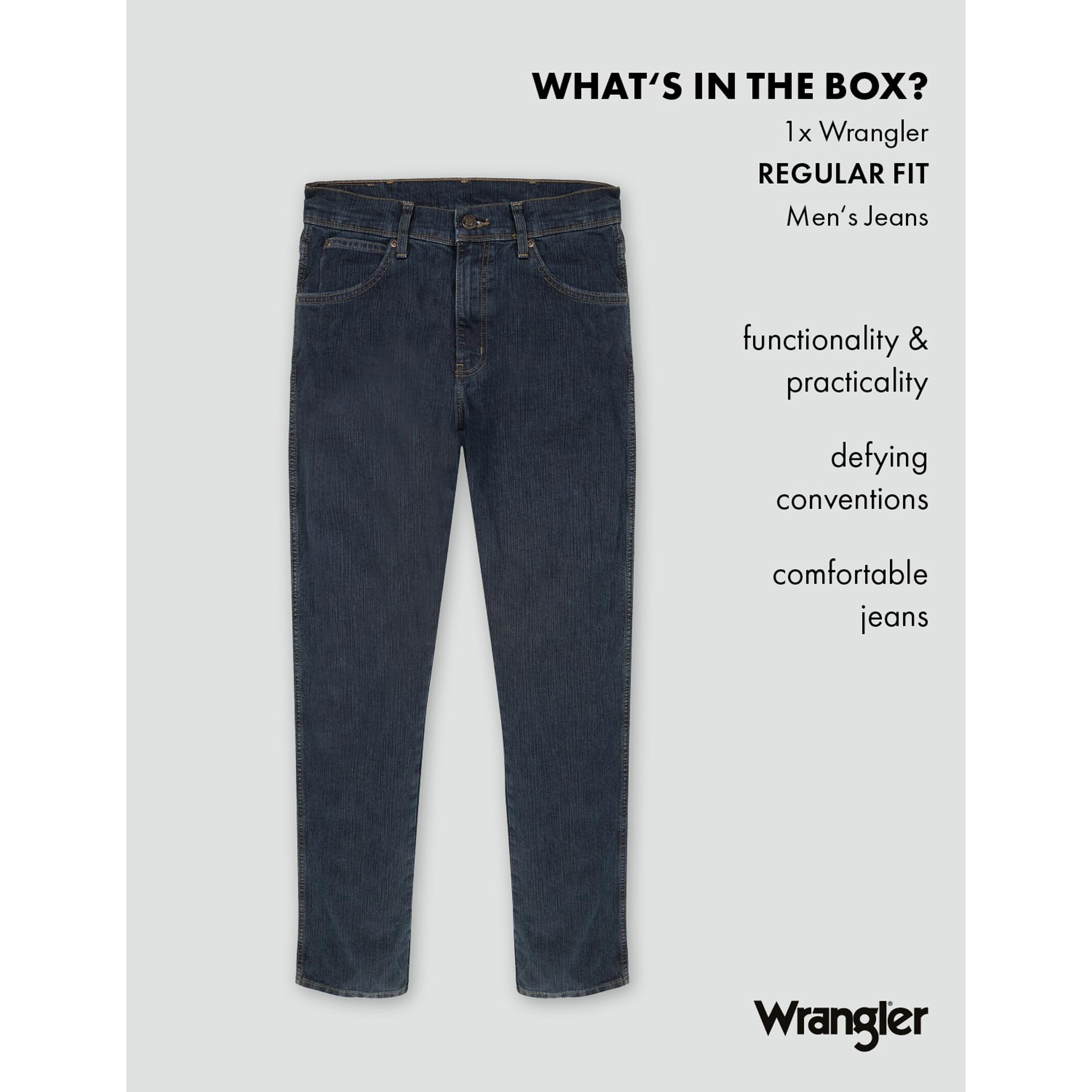 Wrangler Durables Regular Fit - Dżins Mężczyźni