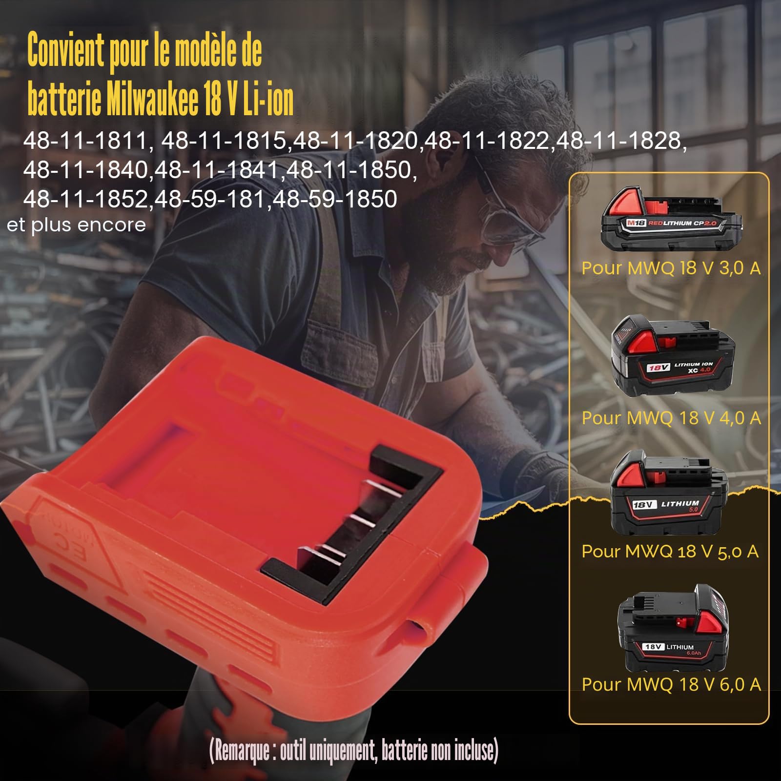 Cisailles électriques sans fil pour batterie Milwaukee 18V, cisaille à tôle sans balais de 300N.m, épaisseur de cisaillement max. 2mm pour tôle, moquette, cuir, métal