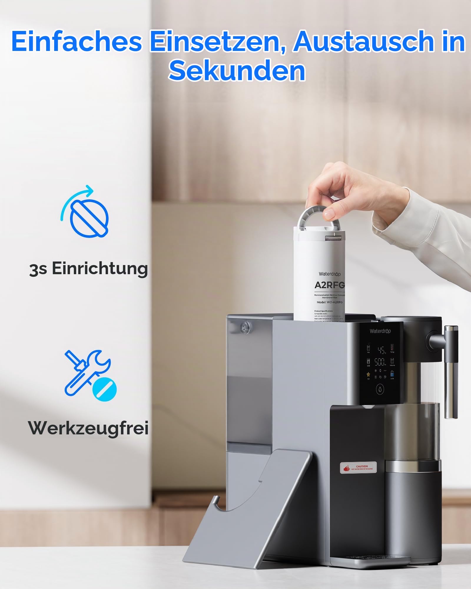 Waterdrop A2RFG Mineralfilter für A2G Auftisch Osmoseanlage, 12 Monate