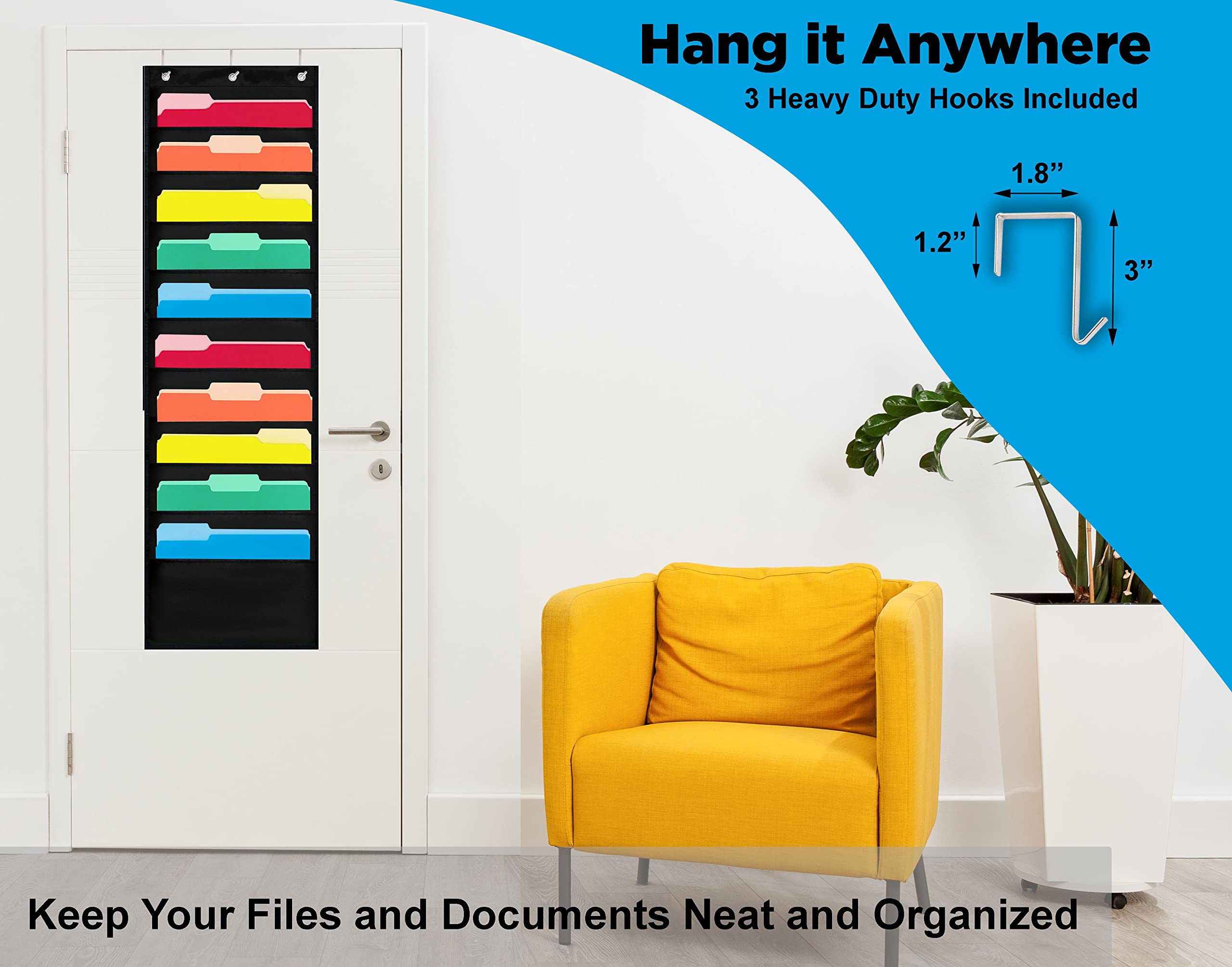 Snapklik.com : Essex Wares - 10 Pocket Chart File Folder Organizer