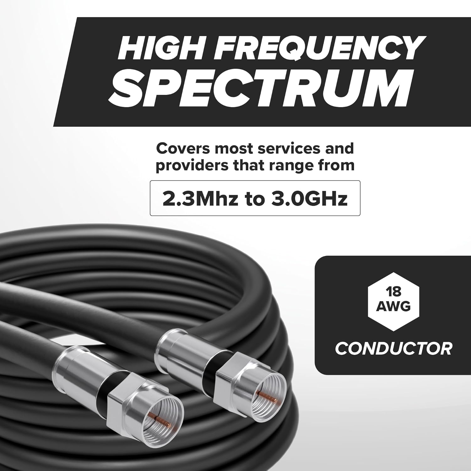 THE CIMPLE CO - RG6 Coaxial Cable 150 FT - RG6 Coax Cable for TVs, Antennas, Internet, CATV, Audio/Video - Dual Shielded Indoor/Outdoor Coax Wire 150 Feet (45 Meters), Black