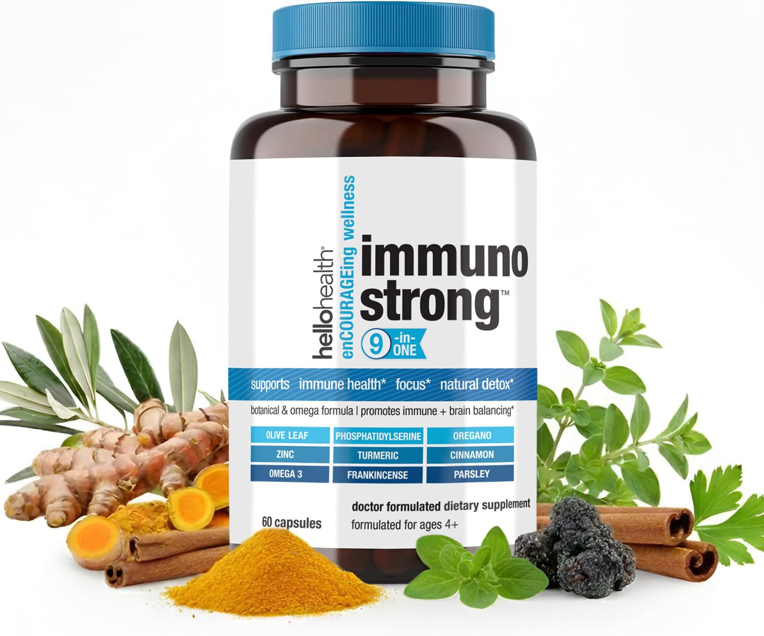HELLO HEALTH Immunostrong Daily Immune Support 9-in-1 60 Count (Pack of 1) Capsule