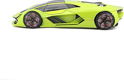 Miniatura 16 de Lamborghini Terzo Millennio Verde Lima con parte superior negra y detalles de carbono modelo fundido 124 de Bburago 21094