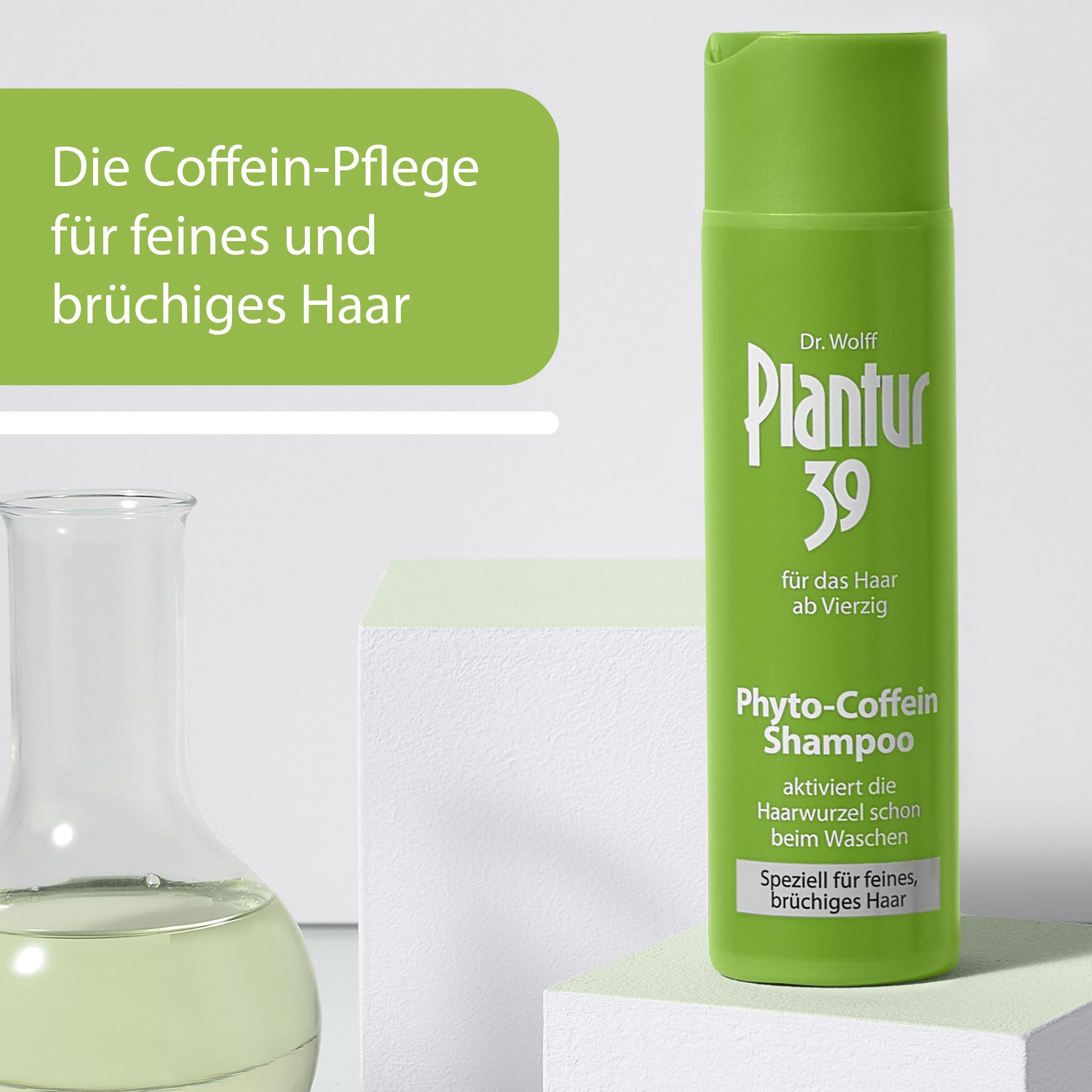 Plantur 39 Szampon fito-kofeinowy – 3 x 250 ml – specjalnie do delikatnych i łamliwych włosów – szampon pielęgnacyjny zapobiegający menopauzalnej utracie włosów