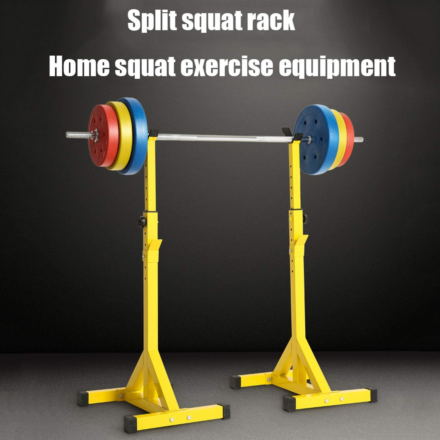 Rack da Squat Regolabile Squat Stand Bilanciere Rack Multifunzione Casa Allenamento di Forza Attrezzature,Sollevamento Pesi, Trazioni, Panca, Squat, Peso Max. 200 kg