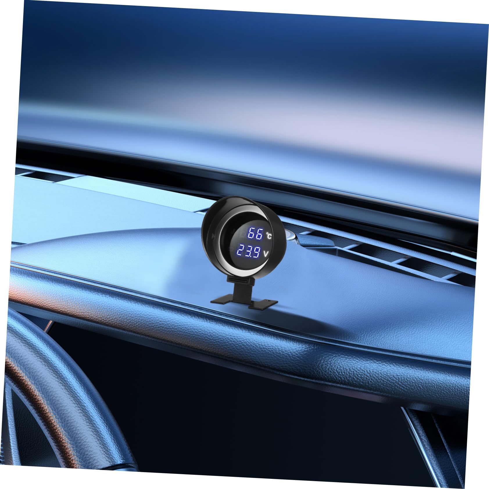 Gatuida Misuratore Temperatura Acqua e Voltmetro Digitale Strumento Compatibile per Auto Camion Display LED Chiaro e Installazione Facile