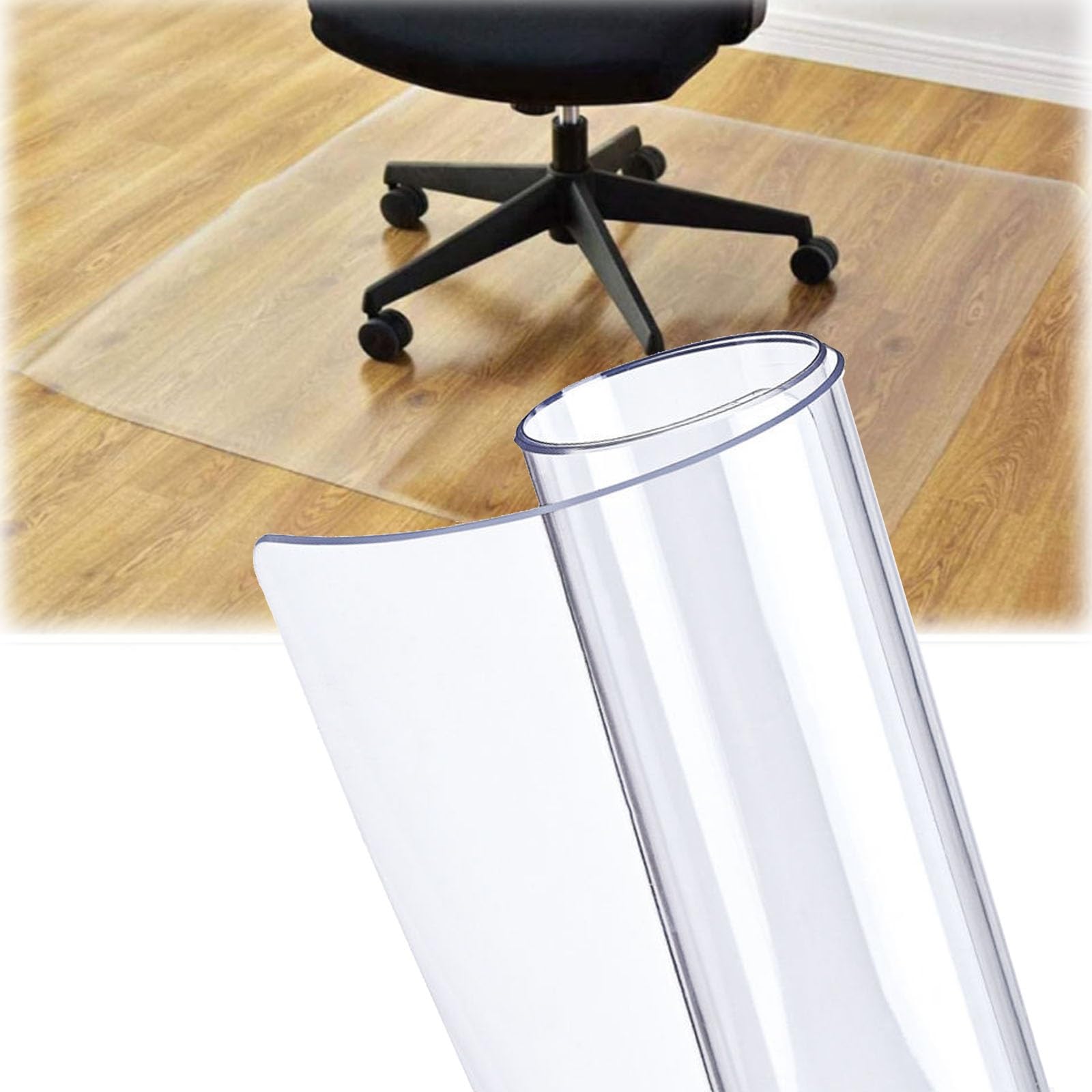 Bodenschutzmatte Transparente Schutzmatte für Hartböden 30x90cm 60x120cm 100x180cm 140x240cm Stuhlunterlage en PVC Rechteckig 2mm Dick (Color : Thick 2.0mm/0.08", Size : 110x150cm)
