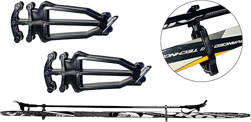 Miniatura 4 de Soporte universal para bastones y esquís de fondo - 1 par, soporte universal para bastones de esquí nórdico (negro)