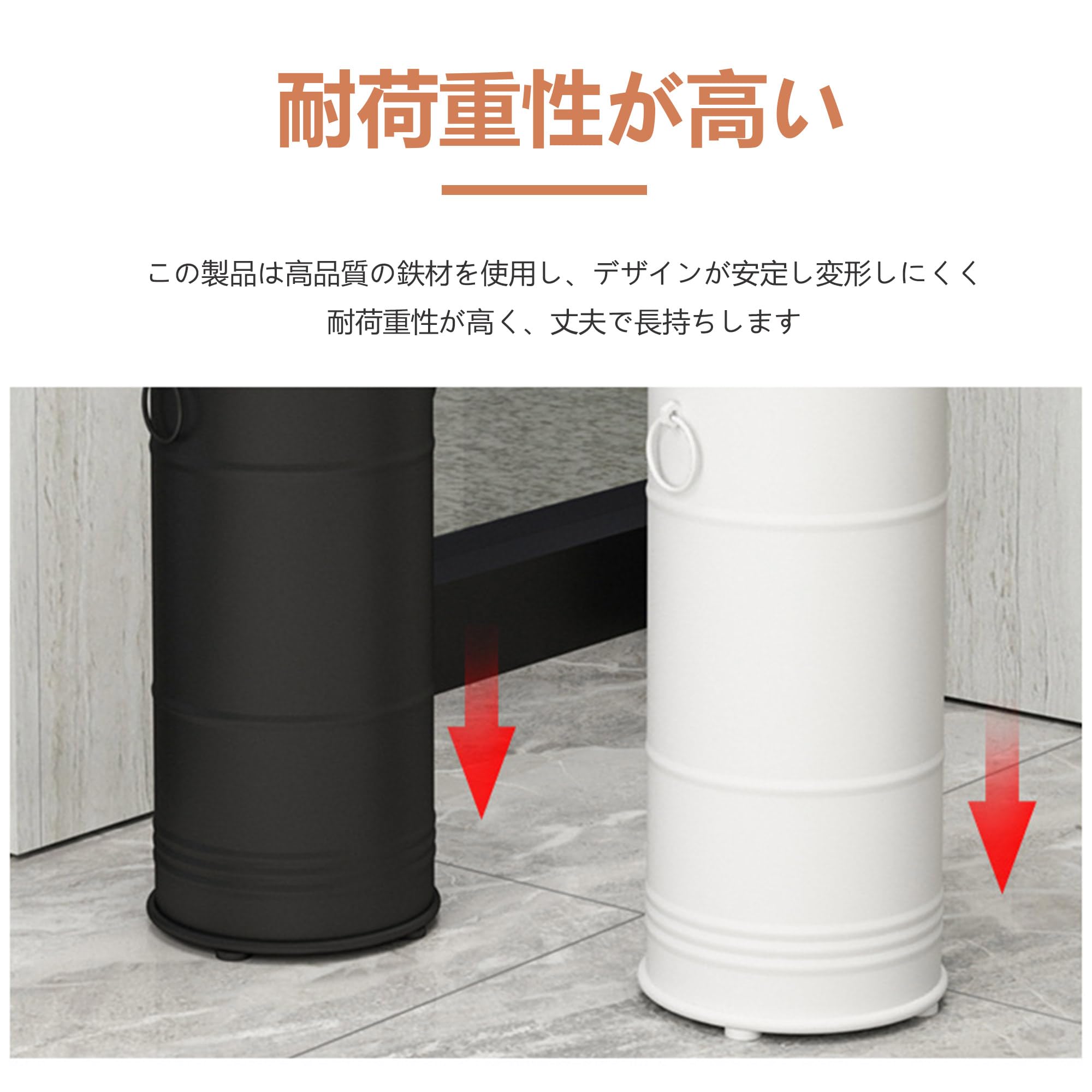 Amazon｜傘立て 傘バケツ 直径22×高さ51cm 丸型 約12本収納 折り畳み傘