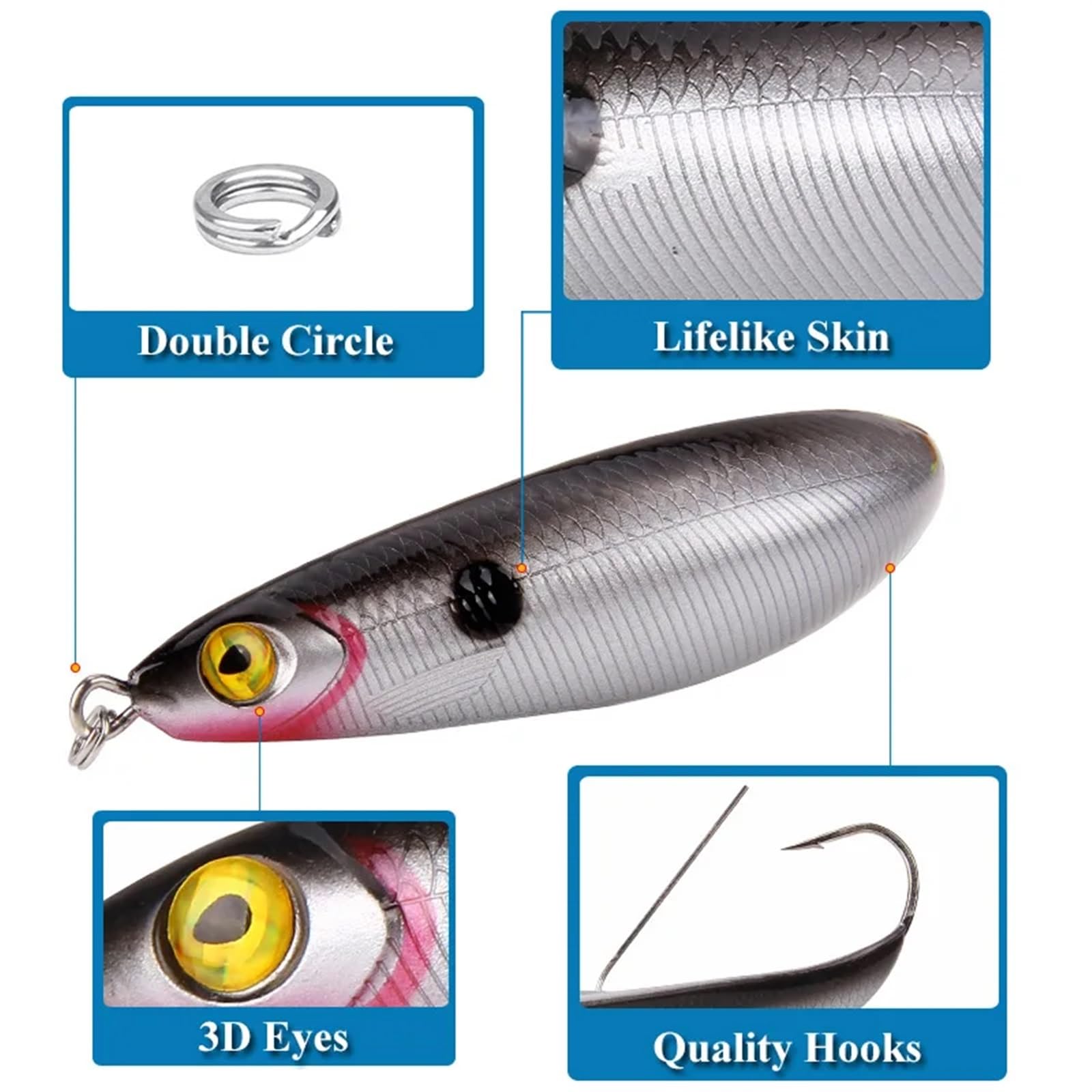 1 pz Richiamo di Pesca 8.5 cm/19.9g Anti Erba Pesca Wobbler Isca Esche Artificiali Esche Dure Laser Corpo Realistico pesce Affrontare