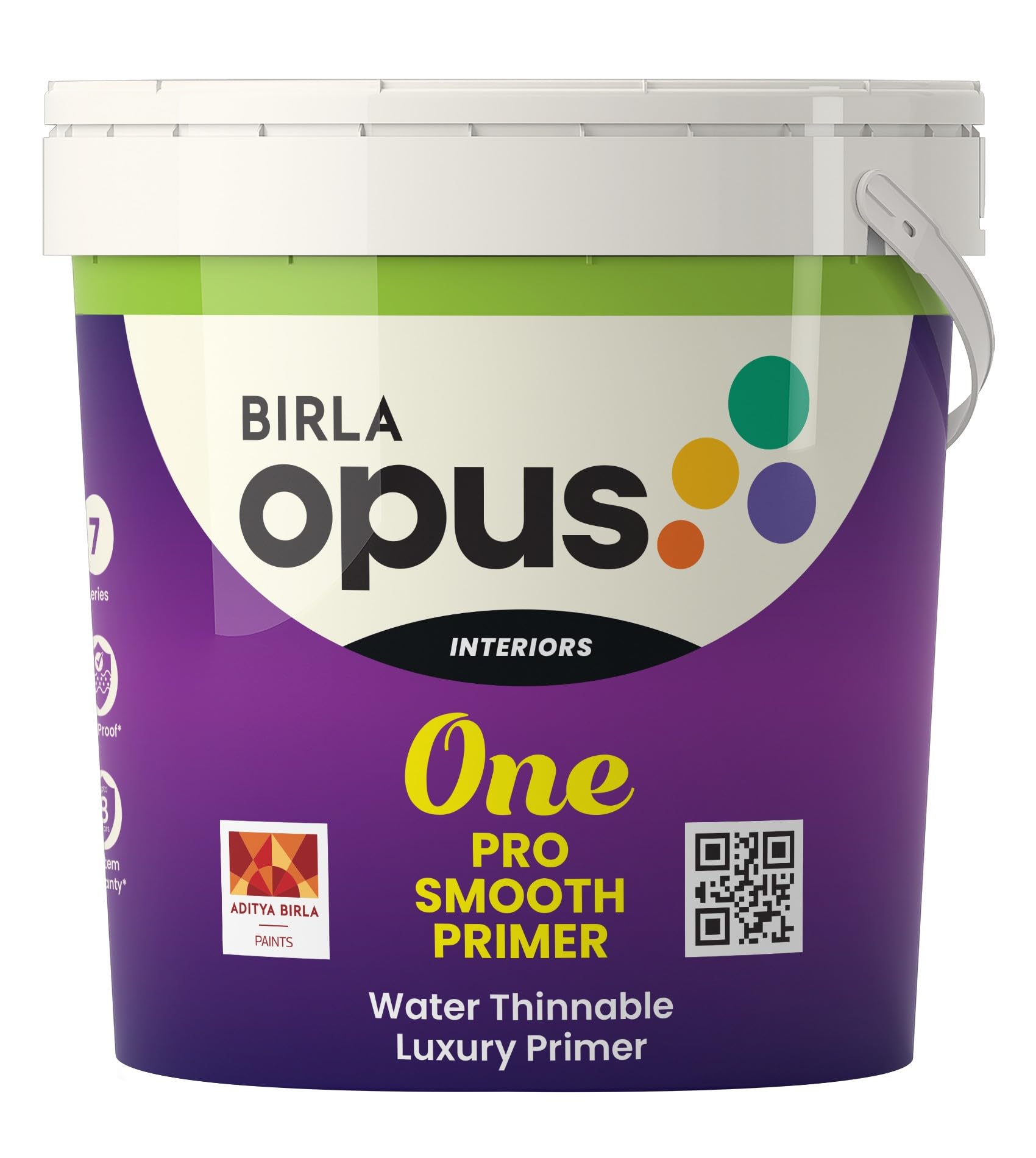 Birla Opus One Pro Smooth Putty (10kg, White)-Ultra Smooth Walls Matt Finish-Tough Adhesion, Easy Spread-Interior Walls, Home, Office, Bedroom-Excellent Coverage, Chalking Resistant