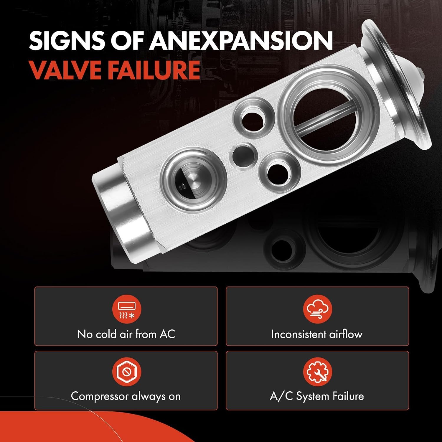 A-Premium Rear AC Expansion Valve Compatible with Jeep Commander 2006-2010 & Dodge Caravan/Grand Caravan/Grand Caravan/Caravan 2006-2007 & Chrysler Town & Country 2006-2007