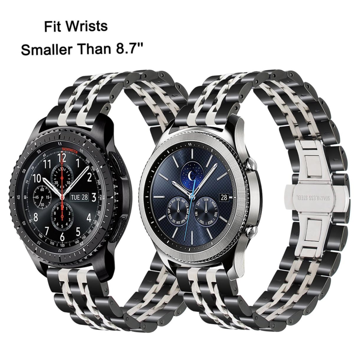 jojofuny Bracelet De Montre De Mode Bracelet De Montre Intelligente Bracelet De Montre En Acier Inoxydable Bracelet De Montre Intelligent S3