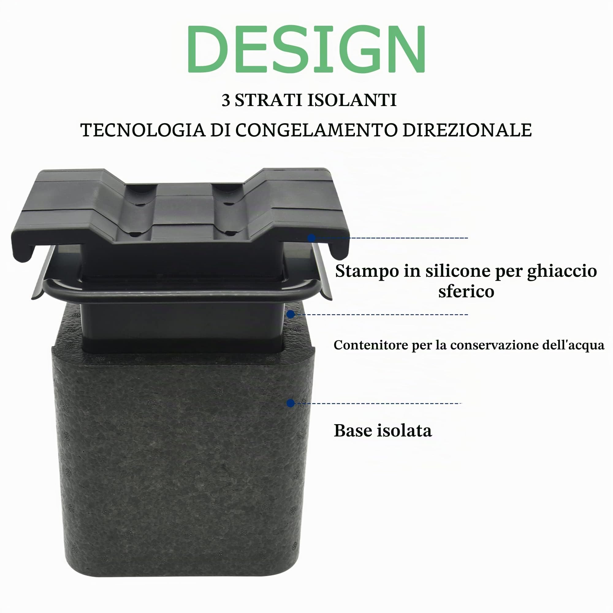 Bangp Stampo per palline di ghiaccio da cocktail, sfere di ghiaccio cristallino Jumbo, per whisky e cocktail, diametro 5,8 cm, sfere di ghiaccio per i cocktail e per la casa (4 palline)