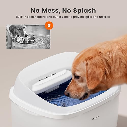 Miniatura 6 de Gardner Pet Fuente de agua para perros grandes, dispensador automático de agua para perros de gran capacidad de 8 l2.1 galones con circulación de