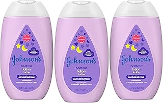 Johnson's Moisturizing Bedtime Baby Lotion with Coconut Oil & NaturalCalm Aromas to Help Relax Baby, Hypoallergenic & Free...