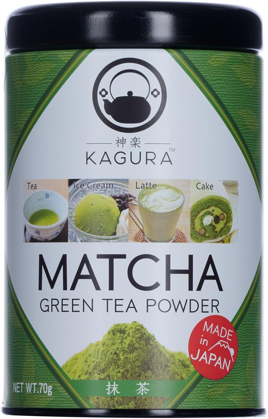 KAGURA Japanese Matcha Premium Green Tea Powder 70 Gram - Made in Japan