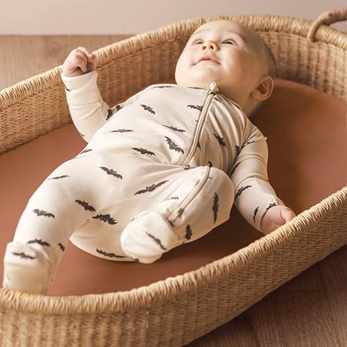 Vista 73 de Juego de 2 sábanas elásticas ultra suaves para moisés, ajuste universal para moisés, cesta de moisés, colchón rectangular ovalado, seguro y cómodo