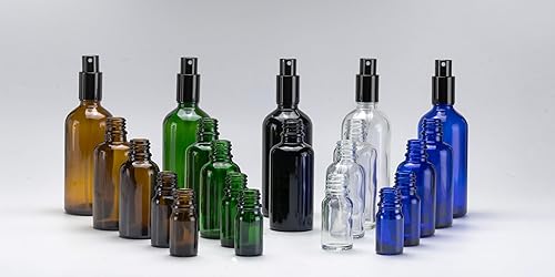 Miniatura 8 de YIZHAO Botellas de vidrio verde de 4 onzas, con pequeño aerosol de niebla fina, tapa de metal, recargable para aceite esencial, viajes, limpieza,
