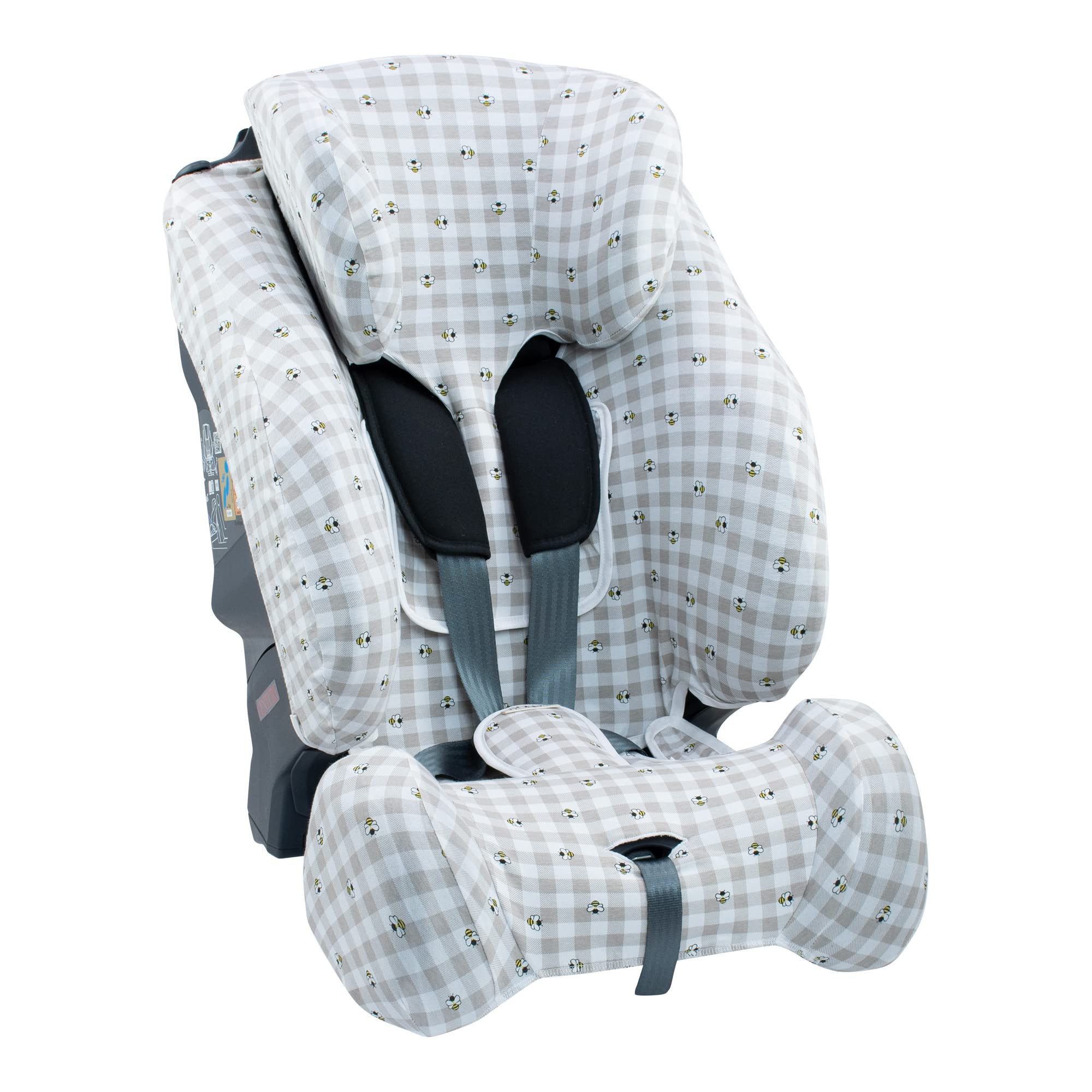 JYOKO Kids Autositzbezug aus Baumwolle kompatibel mit Klippan Century und Opti 129, Kindersitzbezug für Baby Autositz, Picnic Vichy