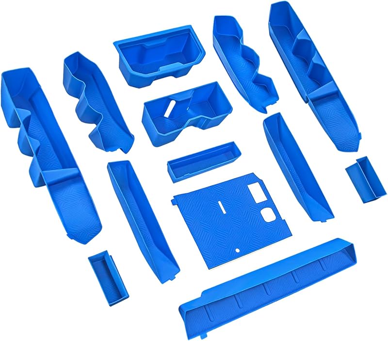 Kit de bandejas organizadoras de silicone bgucar para Toyota Tacoma 4ª geração 2024–2026, cabine dupla, 12 peças