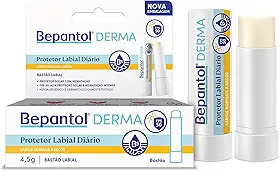 Bepantol Derma Protetor Labial Diário, Hidratante Labial FPS 50, Lábios Normais a Secos, 4,5g
