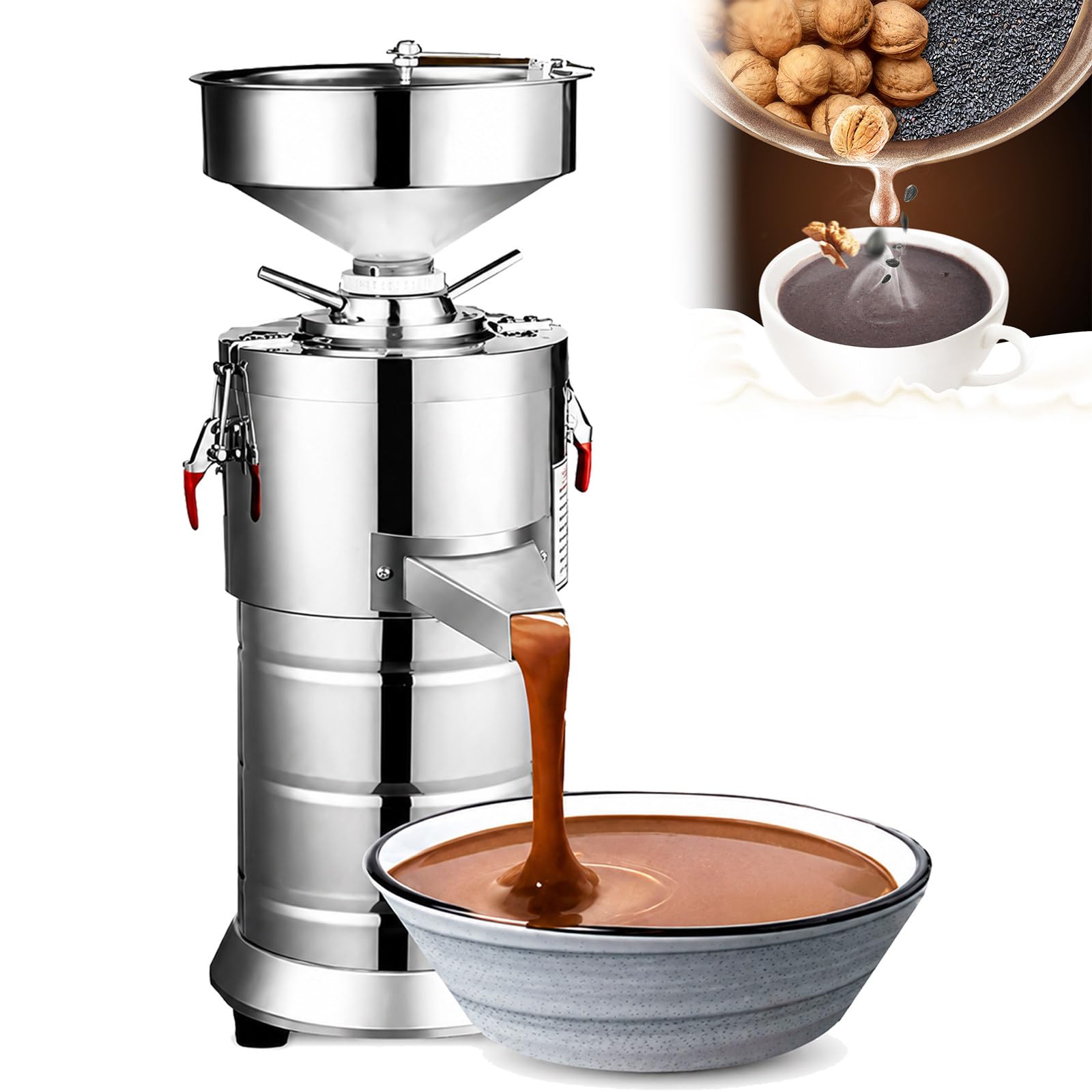GSHSHOU 1100W Commercial Peanut Butter Maker with Solid Lockers