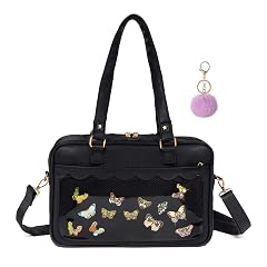 Chillpaper Ita Purse Crossbody Japanese Shoulder Bag Messenger Pin Display with Insert Pompom Cute Kawaii