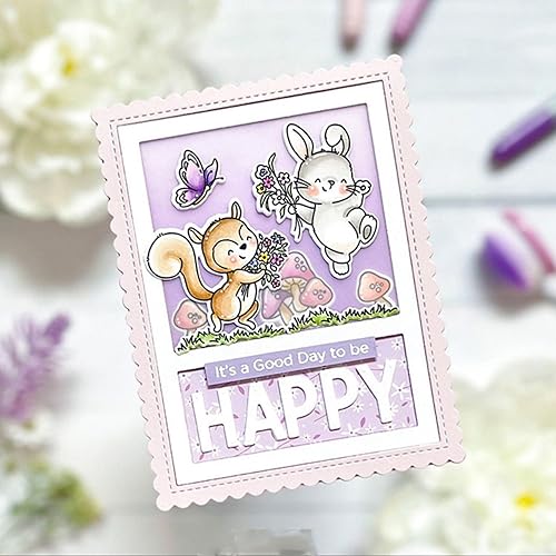 Miniatura 5 de LOVELY DAY - Juego de sellos y troqueles para hacer tarjetas, sellos transparentes y troqueles de corte de metal para álbumes de recortes,