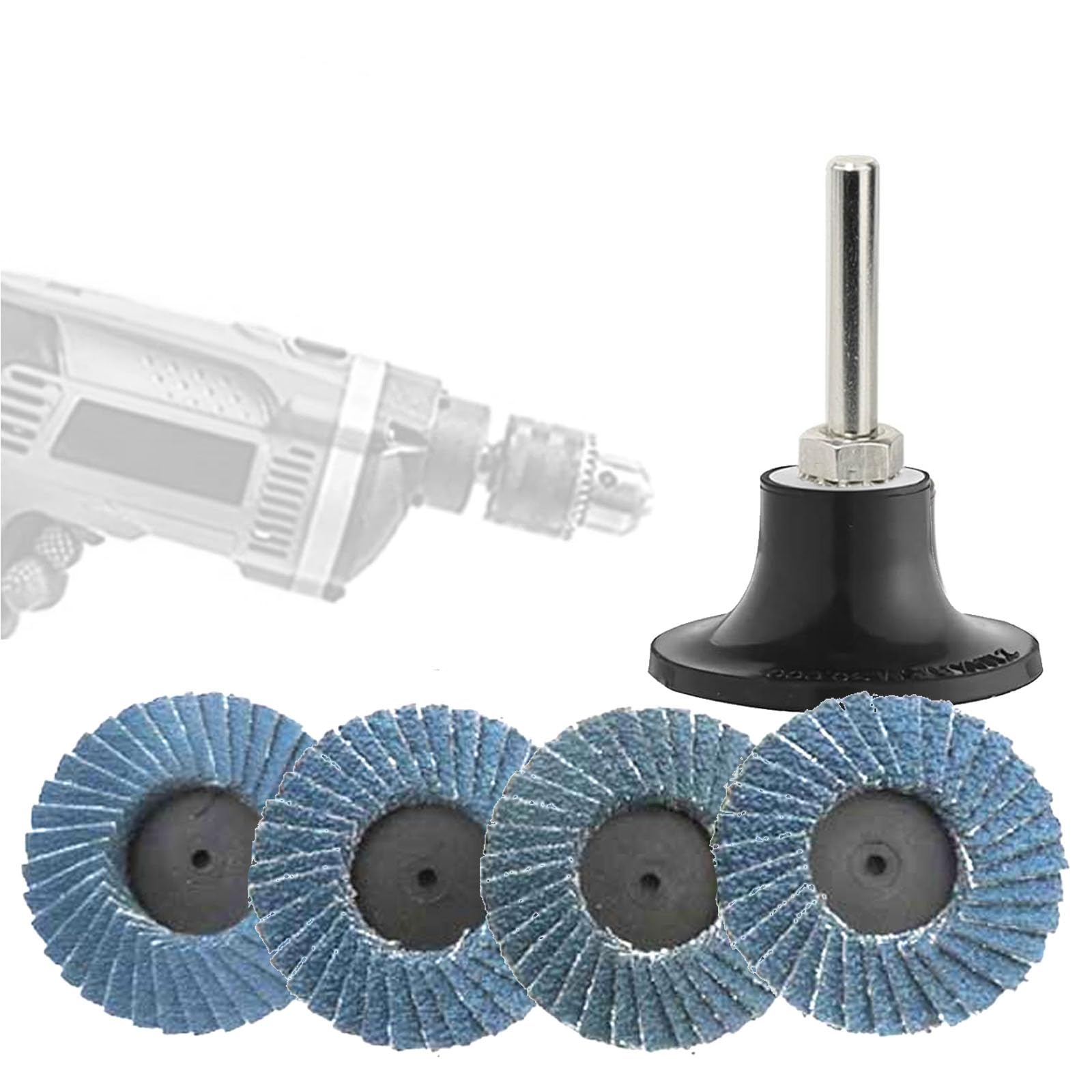 35 PCS Disque à Lamelles 2 Pouces/50mm pour Meuleuse d’Angle et Support de Disque de Ponçage 40/60/80/120 Grains, Disques à Meuler, Disques Abrasifs, Disque à Lamelles Conique