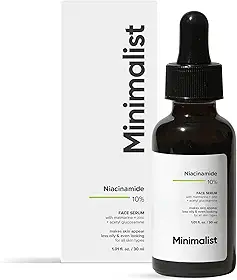 Minimalist Sérum facial 10% niacinamida para marcas de acne, manchas e balanceamento de óleo com zinco | Sérum antiacne para clarificação da pele para pele oleosa e propensa a acne | 30 ml