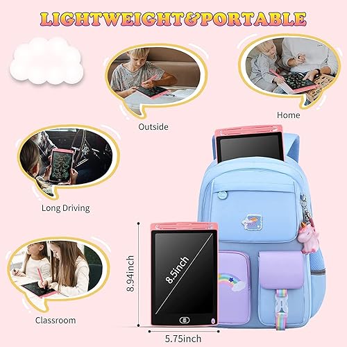 Miniatura 4 de Tableta de escritura LCD para niños, tablero de dibujo reutilizable de 10 pulgadas, tableta de dibujo colorida para niñas y niños de 3, 4, 5, 6, 7