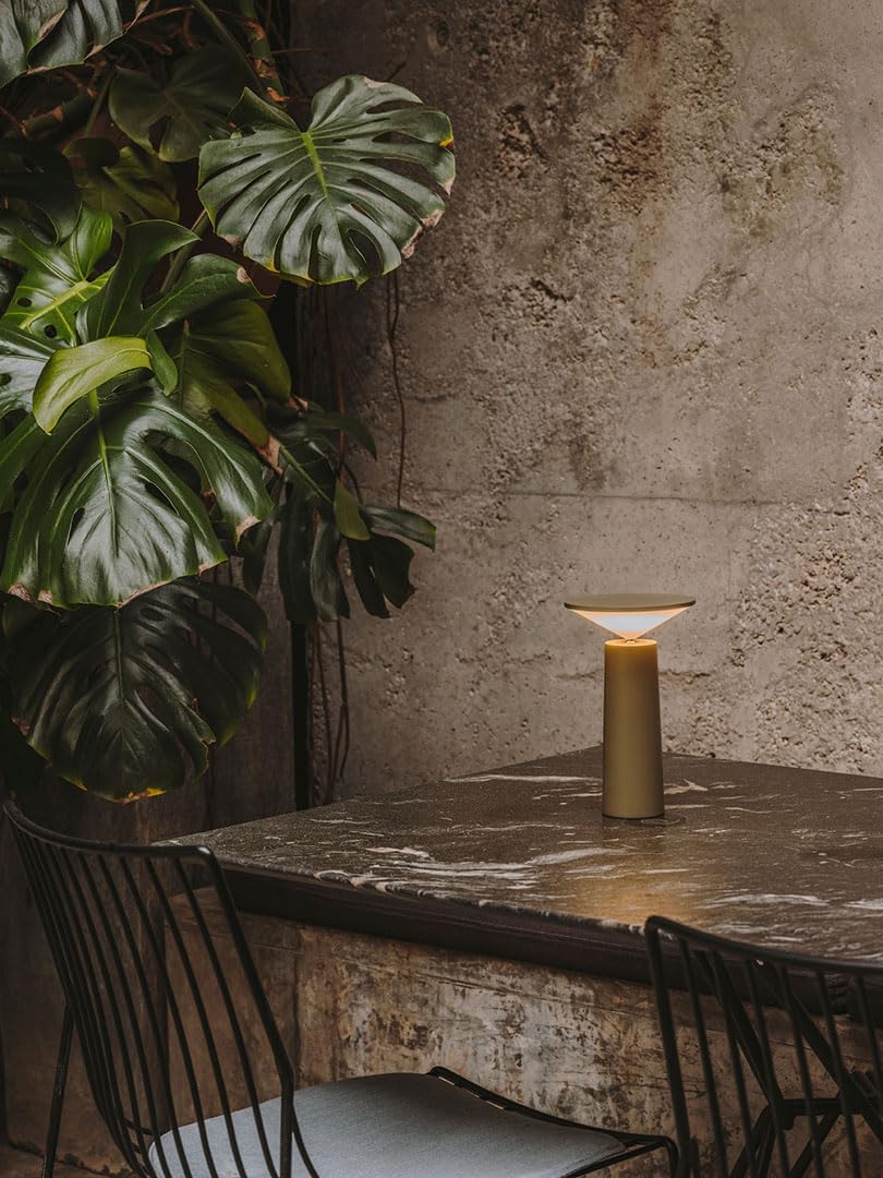 LEDS C4 Lampada da Tavolo Cocktail LED 3W 237lm 2700K Grigio Oliva Lámpara de Mesa Cóctel LED 3W 237lm 2700K Gris Oliva