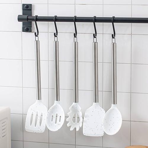 Miniatura 7 de COOK WITH COLOR - Juego de utensilios de cocina de silicona, 5 piezas, fáciles de limpiar, utensilios de cocina para batería de cocina antiadherente