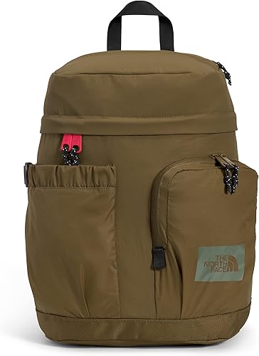 THE NORTH FACE Mochila para adultos de montaña, Oliva MilitarTnf Rojo, Mochilas Daypack