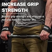 Vista 9 de Correas de levantamiento de pesas para levantamiento de pesas (1 par) - Correas de levantamiento acolchadas para peso muerto, levantamiento
