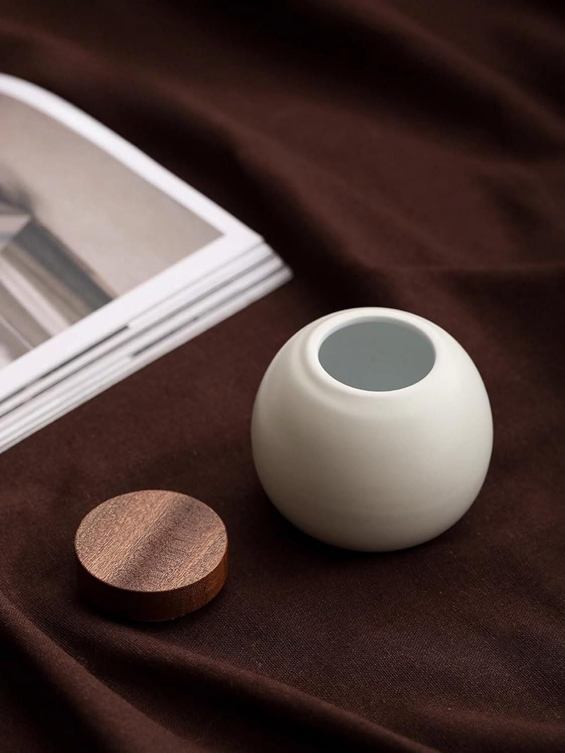 Tea Caddy Chinese Kung Fu Tea Set, 250ml 8.5oz, Ceramics Storage Canister