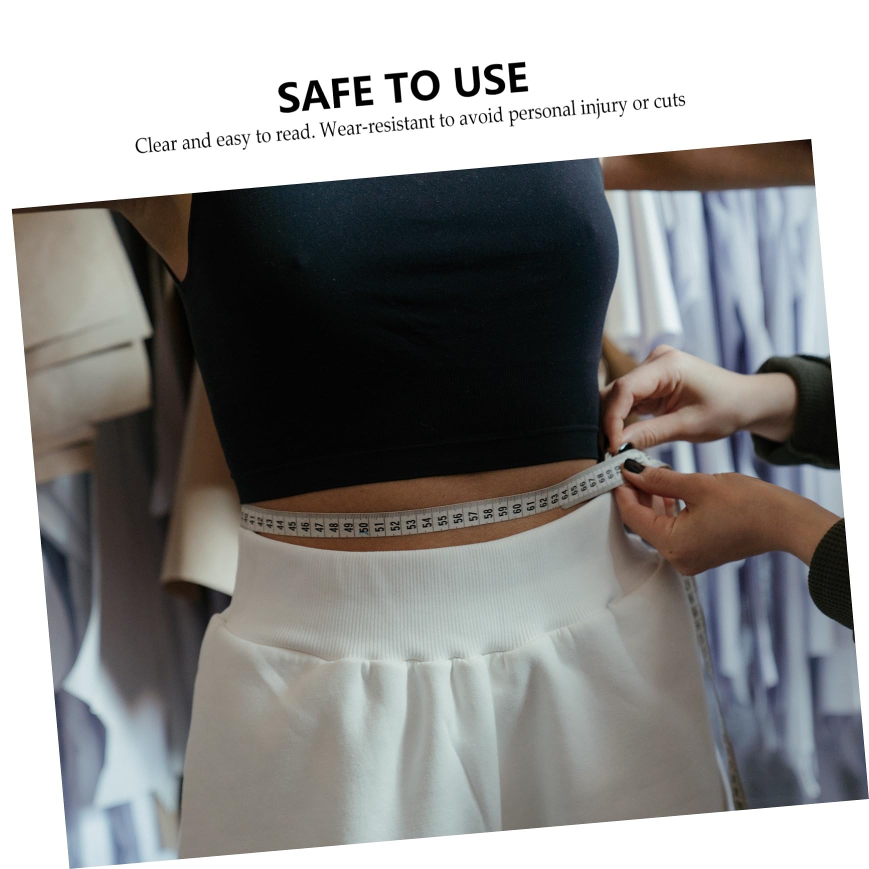 OSALADI Cinta Retráctil Para Costura Para Medición De Ropa Y Cuerpo Material Duradero Y Ligero De Usar Y Llevar 2 Piezas X 5