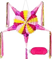 Vista 95 de Piñata plegable de unicornio, suministros para fiesta de cumpleaños, piñata extensible con bate y flecos, decoración de fiesta temática, piñatas