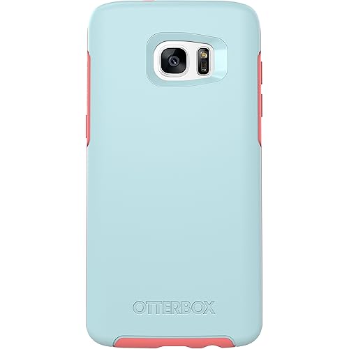 OTTERBOX Symmetry Series Case for Samsung Galaxy S7 Edge - Retail Packaging - Boardwalk (Bahama Blue/Candy Pink)