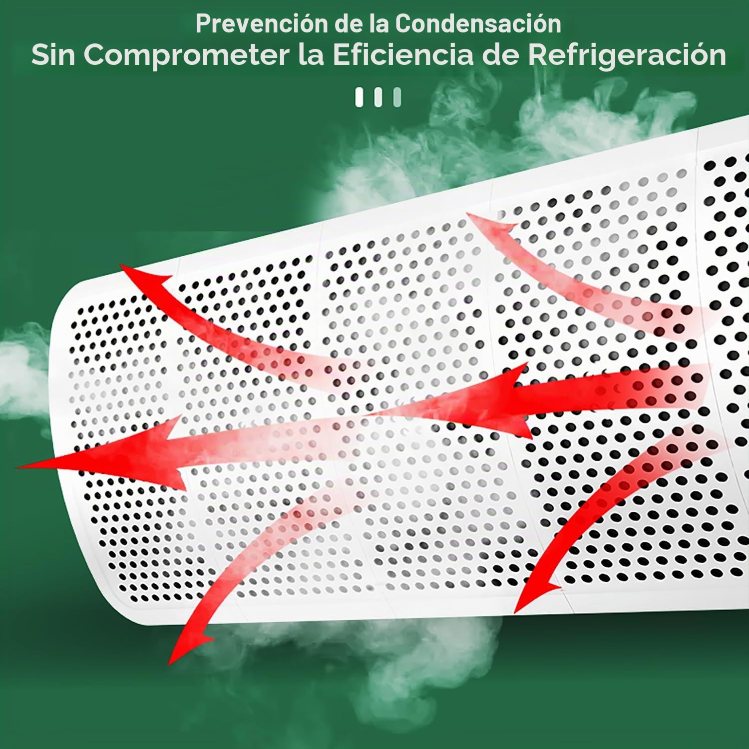 Deflector para Aire Acondicionado Universal Ajustable, 8 Aspas Orientables 270°, Montaje Rápido, Materiales Ecológicos, Evita Condensación, Ideal para Verano e Invierno