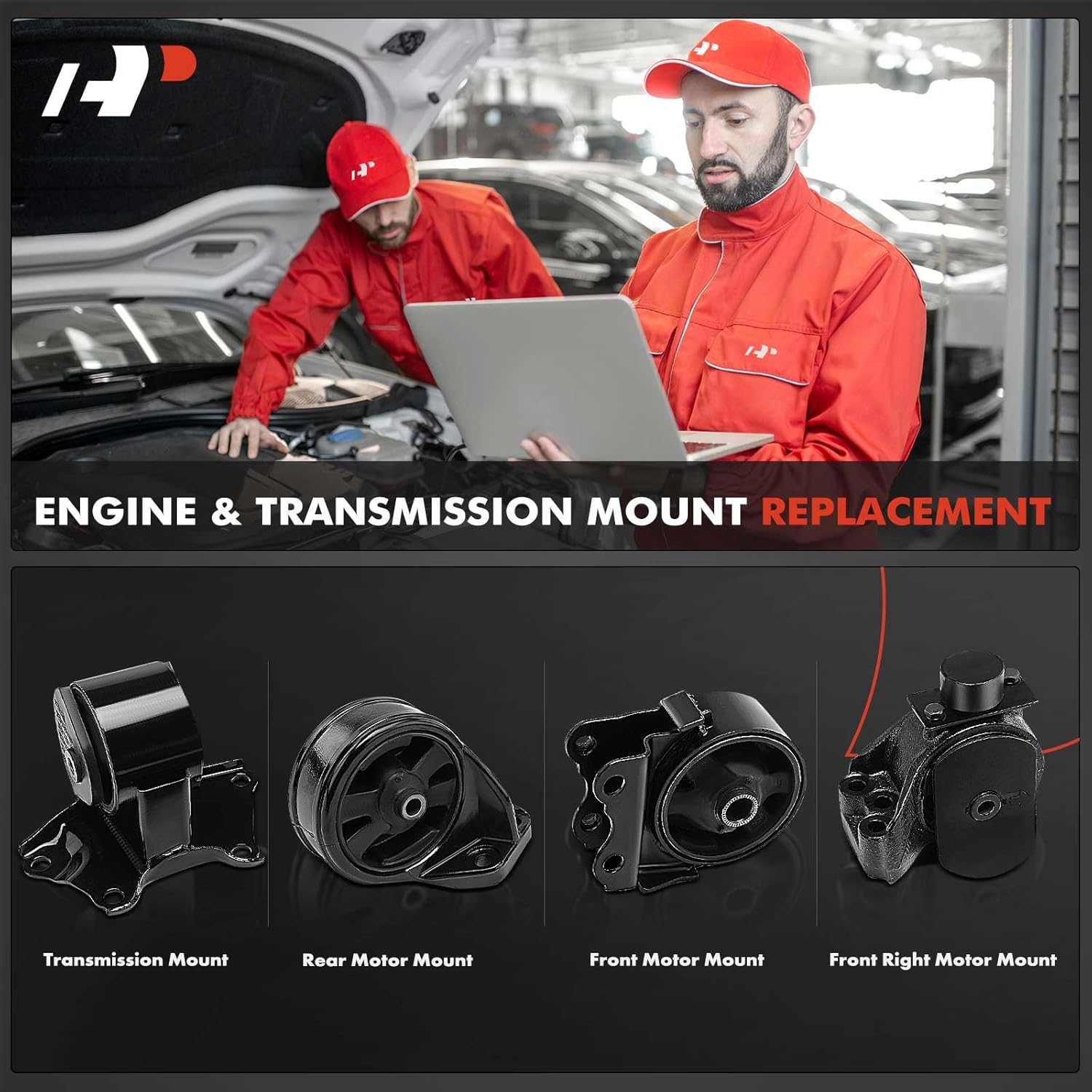 A-Premium 4PCS Engine Motor Mount and Transmission Mount Kit Compatible with Hyundai Sonata 2002 2003 2004 2005 2.4L, Automatic Transmission only, Replace# 2193038100, 2193038600