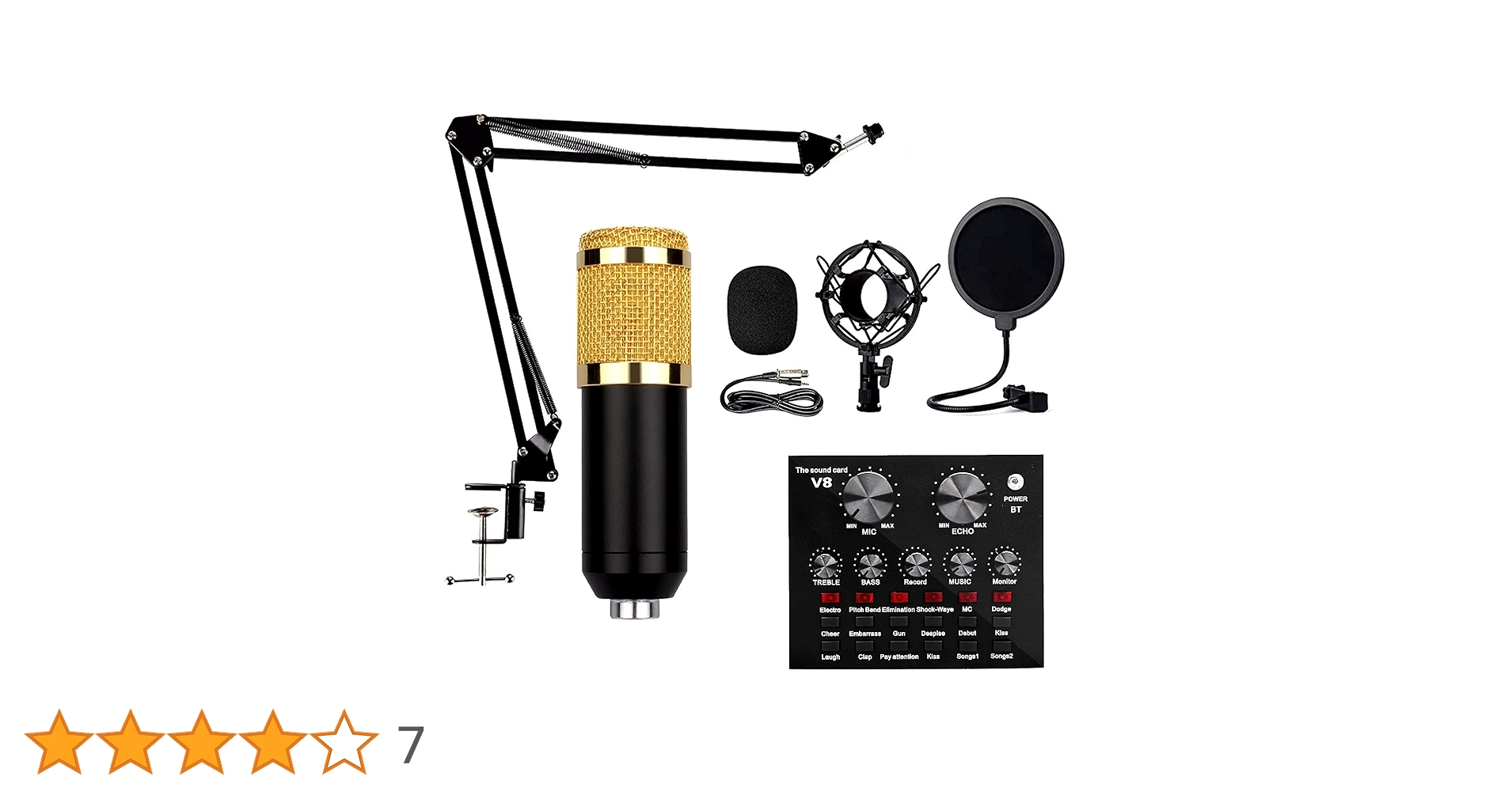 Amazon | コンデンサーマイクセット、調整可能なマイク