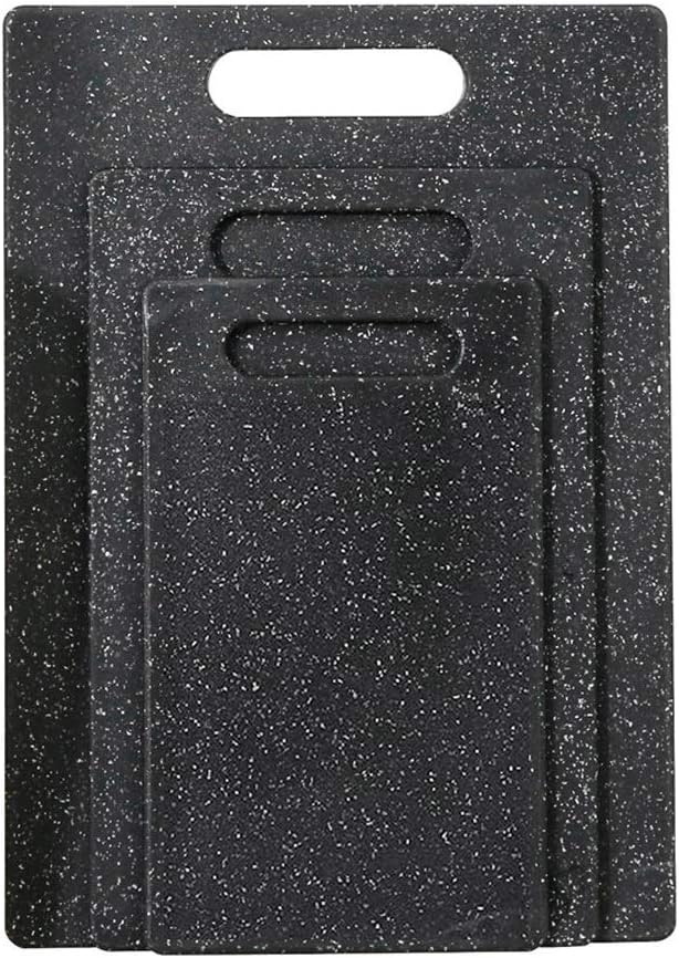 Cutting Board Set for Kitchen, 3 Piece, Dishwasher Safe, Food Safe Plastic Material, Marble Appearance