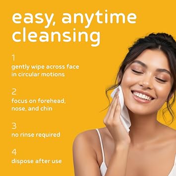 PB & JAY Chamomile Makeup Remover Wipes | Korean Face Wipes (30 Count)
